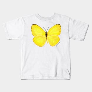 Yellow Butterfly Kids T-Shirt